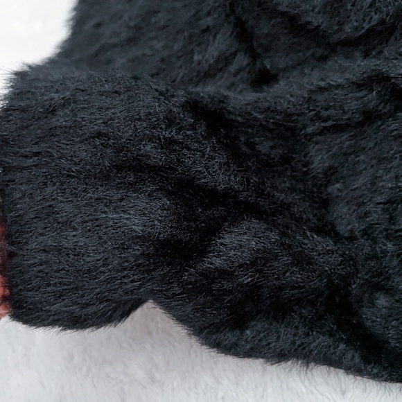 LIONESS Westside Backless Furry Mini Dress Black - Picture 9 of 15